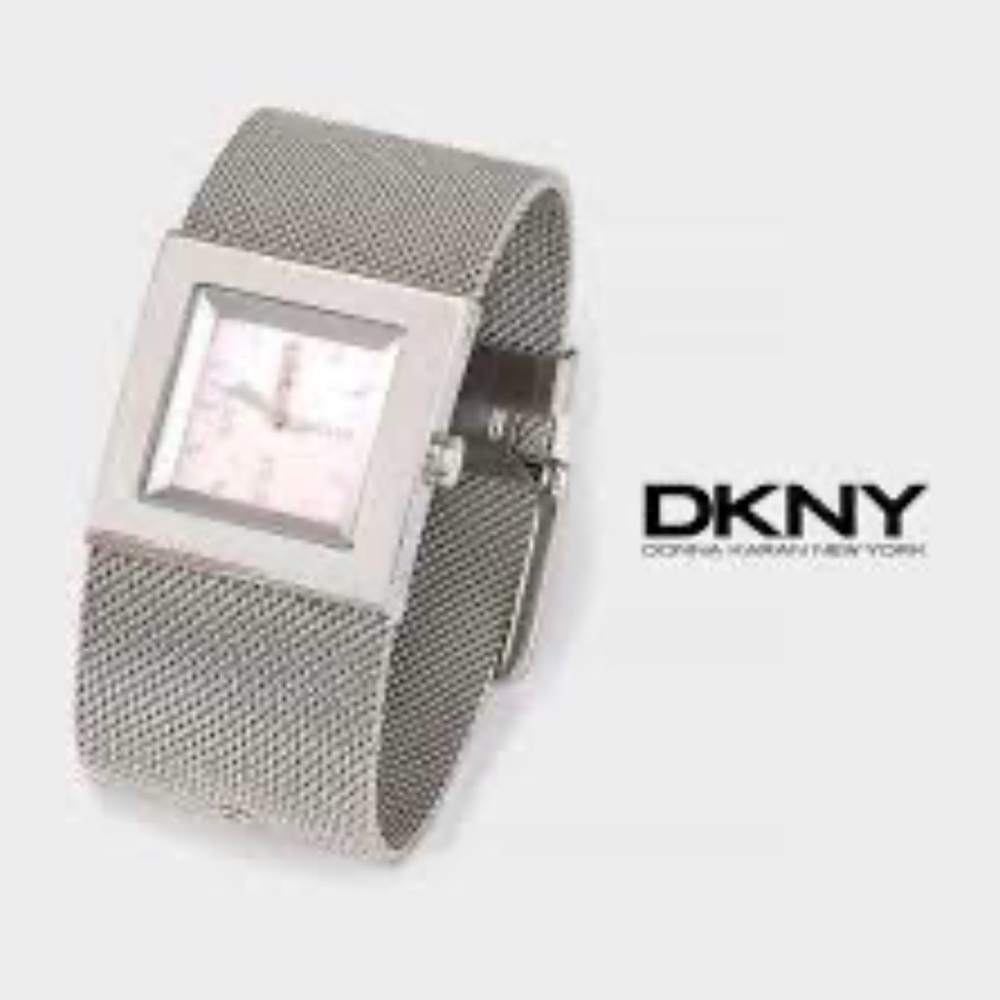 Vintage DKNY Chic Silver Mesh Watch